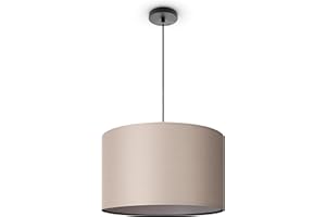 ‎PACO HOME Paco Home Deckenlampe Pendellampe Aus Aluminium Und Stoff Hängelampe Ø45,5cm Breit Wohnzimmerlampe Esstisch Esszimmerlampe E27 Einfarbig 1 Flammig