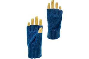 CLASSE77 - Guanti mezze dita in Lana al 70% e Cashmere al 30% - Uomo - Artigianale - Made in Italy