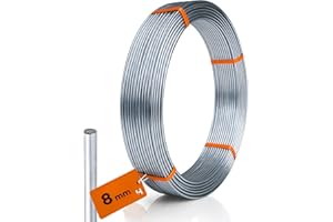 HAUS-HELD HausHeld® 5 Meter Runddraht Alu fi 8mm I Erdungsdraht I Blitzschutz AlMgSi - Meterware I Leicht und Flexibel