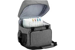 Luxja Overlock Bag for Most Standard Overlockers, Overlock Case with Accessory Storage Pockets (Bag Only), Grey