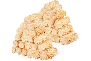 Cloudgree Natural Firelighters, Flamers Firelighters Eco Wax-Coated Wood Wool Fire Lighters Fire Starters for Wood & Log Burners, Stoves, BBQ Cooking, Pizza Ovens, Charcoal - Safe & Clean (50 Pack)