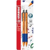 STABILO - Retractable ballpoint pen - pointball - Pack of 2 - blue | Pack of 2, Blue
