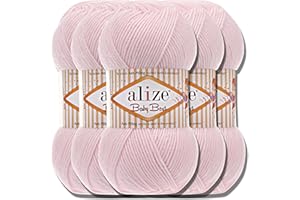 ‎HOBBY YARN Hobby YARN Alize Baby Best Batik 5x 100g Türkische Premium Wolle Babywolle (Rosa)