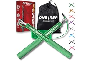 ONE REP Comba Crossfit Profesional de Aluminio - Speed Jumping Rope - Jump Combas Fitness con Rodamientos y Mango Antideslizante, Jump Rope, Cuerda Saltar, Jumping Boxeo. Para Mujer, Hombre