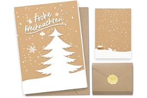 AmzLinkal Weihnachtskarten mit Umschlag set 20, weihnachts karten, postkarten weihnachten, christmas cards, Neujahrskarten 2025 für Familie, Freunde