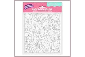 ‎SELLERROCKET Ausmaltischdecke für Kinder – Tischdecke mit süßen Einhörnern zum ausmalen – Ausmaldecke für den Kindertisch – Tolle Beschäftigung für Weihnachten, Hochzeit & Einschulung – A0 (84,1 × 118,9 cm)