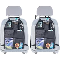 Flearitzo Autositz Organizer - 2-tlg. Rückenlehnenschutz Mit Taschen