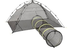 ABO GEAR Outback Jack Kitty Compound, Play House and Outdoor Cat Enclosures for Indoor Cats (Portable Cat Tent, Cat Tunnel, Cat Kennel and Playhouse) Play Tents for Cats and Small Animals