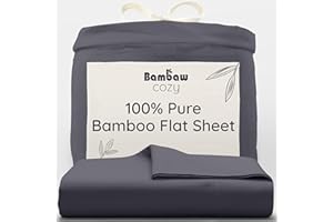 Bambaw Bamboo Savanna, Bed 90/105, 180x290 cm, Water Resistant Worktop, Hypoallergenic and Elegant Sheets, Refreshing and Heat Regulating Bamboo Bedding (Anthracite)
