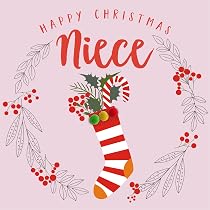 White Cotton Cards Weihnachtskarte 'Happy Christmas Sister' - Handgemacht, Mit Glitzer & Strass