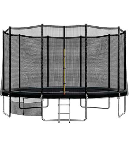 VENTE-UNIQUE - Trampolino Con Rete Di Sicurezza Interna, Scaletta - Foto 2