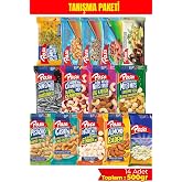 Paşa Kuruyemiş Tanışma Paketi, 14 &Ccedil;eşit Premium Karışık Kuruyemiş, &Ccedil;iğ, Kavrulmuş ve Tuzlu, Mini Tadım Seti, 500gr