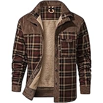 Herren Hemdjacke Kariert Mit Flanellfutter - Gefütterte Übergangsjacke Für Herbst & Winter