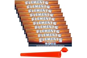 yaoviz® Set 10x 33 Blättchen Elements King Size Slim Papers 110mm inkl. 1x konische Jointhülle 120mm bunt Longpapers