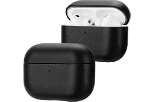 Anlinser för AirPods Pro 3-fodral, äkta läderfodral kompatibelt med MagSafe, handgjort vintage stötsäkert skyddsfodral design