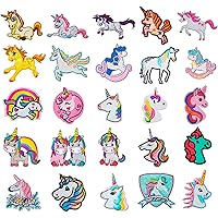 20 Stück Einhorn Bügelflicken Set - Lustige Aufbügel-Patches Für Kinderkleidung