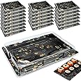 20 Pack Reusable Buffet Trays with Clear Lids,Rectangle Sweet Treat and Sandwich Platter Tray Set, Plastic Buffet Catering Tray, Catering Trays for Party Food, Cake, Sushi (260mm x 190mm x 50mm)