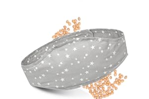 Lovely Hippo - Cinturón anticólico para bebé, de núcleo de cereza, micro ondulado, alternativo para botella de agua caliente con núcleo de cereza, para bebé, anticólico, cinturón 100% algodón