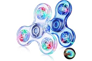 Gigilli Fidget Spinners 2 Pack, Bomboniere per feste LED Light Up Bulk Fidget Spinners, Regalo di San Valentino Bambini Fidget Toy Goodie Bag Stuffers, Glow in The Dark Forniture per feste