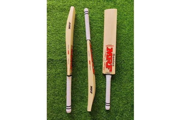 Big Bestow Sports Genius Grand Edition English Willow Cricket Bat, Short Handle, Lightweight, Size 6, 15+ Years Men and Women with Free Bat Cover (Style 2)