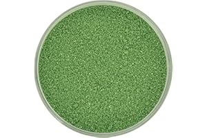 moorg Sable coloré vert pour décorations 370 g, sable coloré pour vases en verre, rite du sable, fin 0,2-0,6 mm, idéal pour vos idées décoratives