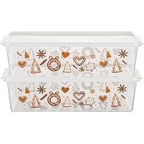 MiraHome Keksdosen 4er Set Transparent - 2,5L Weihnachtsdosen Für Plätzchen & Gebäck