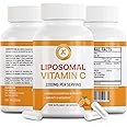 Liposomal Vitamin C 2200mg, Max Absorption, High Strength, Antioxidant, No additives, Non-GMO, 60 Capsules