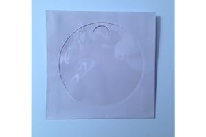 DEMACIA 10 Stk. CD/DVD-Hüllen aus Papier mit Fenster und Verschlußlasche 124 x 124 mm