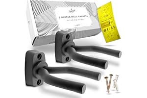BELFORT® Porta chitarra da muro [2 pezzi] + supporto chitarra muro di prima classe - appendi chitarra da muro