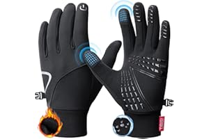 Benirap Thermal Gloves for Men Women Winter Cycling Gloves Touch Screen Anti-Slip Gloves Windproof Running Gloves Lightweight Warm Gloves for Walking Hiking Bike