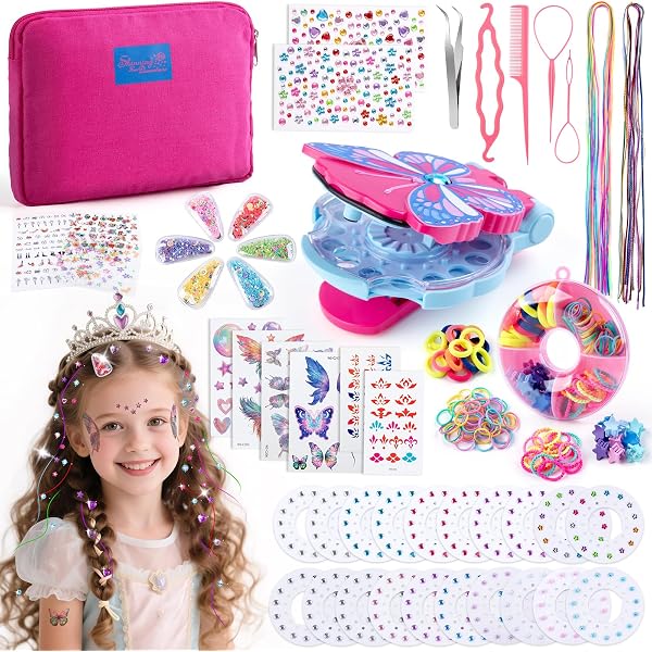 Miya Haarschmuck Set – Kristall-Blumen Zum Einfädeln, Bunt, Für Kinder & Erwachsene, HB008
