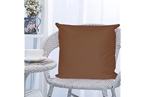 LILENO HOME Set di 2 federe impermeabili per cuscini da 60 x 60 cm, colore marrone (senza imbottitura), impermeabili come cuscini da giardino o cuscini decorativi, per interni ed esterni