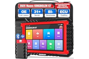 KINGBOLEN K7 OBD2 Diagnosis Coche Multimarca, Bidireccional Maquina Diagnosis Coche, Codificación ECU Online,Sistema Completo Diagnosis 31+ Servicios，actualizaciones gratuitas de por Vida