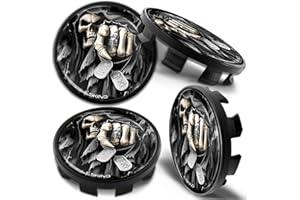 Biomar Labs 4 x 68mm Coprimozzo Copricerchi Tappi Ruote Cerchi in Lega Compatibile con BMW № 36136783536 Cranio Dito Medio CB 33