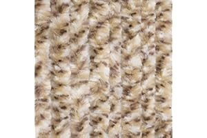 ‎MORITZ Moritz Chenille Fleece Curtain, 56 x 185 cm, Brown-Grey Heather, Door Curtain as Fly Protection, Insect Protection for Camping, Caravan