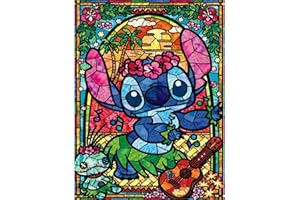 DPHERO Stitch Diamond Painting Kits for Adults,5D Cartoon Diamond Art Kits for Kids Beginners,Round Full Drill Animal Diamond Painting Art,DIY Paint with Diamonds Stitch Gem Painting Art 12x16 inch