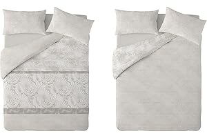 TEXTIL-HOME Textilhome – Funda Nórdica Cama 180 Ramas - Microfibra Juego Edredón Nórdico (260x240 cm) con 2 Fundas de Almohada (70x40 cm), Tejido Suave, Transpirable y Lavable – Color Natural