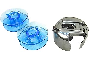 ZickZackNaehmaschine Capsula bobina + 2 bobine di plastica blu per macchina da cucire Pfaff hobbymatic