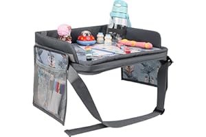 YZNlife Kids Car Table,Upgraded Travel Tray for Airplane and Road Trips,Lap Desk Essential Accessories