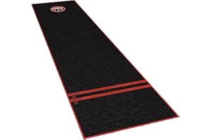 BULL'S Carpet Mat 170 Black, Dartteppich mit rutschfester Unterseite aus Gummi, Turnier Dartmatte mit offiziellem Abstand zum Dartboard 237cm x 80cm, Schutz für Darts und Boden