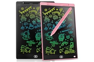 [2 sztuki] tablica do pisania LCD 12 cali, Genialba kolorowy tablet LCD do pisania, tablet do pisania, tablet elektroniczny, tablet graficzny do gier dla dzieci 2, 3, 4, 5, 6, 7 lat, dla chłopców i