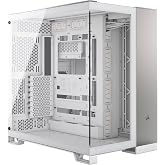 CORSAIR 6500X Mid-Tower ATX &Ccedil;ift B&ouml;lmeli Bilgisayar Kasası, Sertleştirilmiş Panorama Cam - Beyaz/Saten Gri Al&uuml;minyum (CC-9011