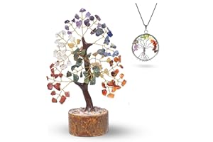 ABHISUBYA Crystal Tree - Bonsaï - Tree of Life - Sept Chakra Crystals - Crystals and Gemstones - Colliers Crystal - Mini Gem - Cadeaux de réchauffement de la maison Nouvelle maison - Cadeaux spirituels