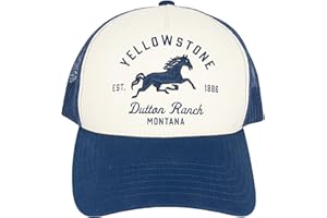 CONCEPT ONE Yellowstone Adjustable Snapback Mesh Trucker Hat with Curved Brim Baseball Cap