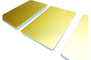 KARTENSTUDIO 100 Plastikkarten in Premium Qualität | Wählen Sie aus über 30 unterschiedlichen Farben | Geeignet für alle Plastikkartendrucker (Gold)