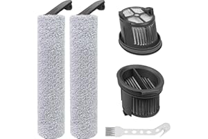 YUEYEE Accessoires pour Dreame H14 / H14 Pro / H14 Dual Aspirateur Eau et Poussière Ensemble de 5 Accessoires Comprend 2 Brosses Rotatives, 2 Filtres de Rechange et 1 Brosse de Nettoyage