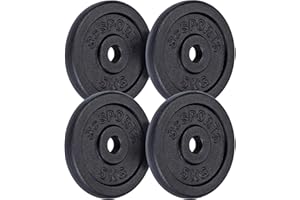 ‎SCSPORTS ScSPORTS® Hantelscheiben - Set, 10/20/30/40kg, 30/31mm Bohrung, Gusseisen, Schwarz - Hantelscheiben-Set, Gewichtsscheiben, Hantelgewichte, Fitness Scheiben, Gewichte für Hantel