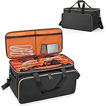 Trunab Travel DJ Cable File Bag with Detachable Divider & Padded