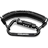 KOHLBURG 180cm extra-langes Zahlenschloss für die Tasche - Kabelschloss 3mm stark als Kinderwagenschloss, Helmschloss, Snowbo