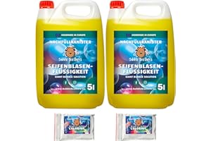 Bubble Brothers Seifenblasenflüssigkeit 10+10 Liter für Riesenseifenblasen und Normale Seifenblasen Nachfüllflasche 20L unplatzbare XXL Bunte Seifenblasen Seifenblasenlösung